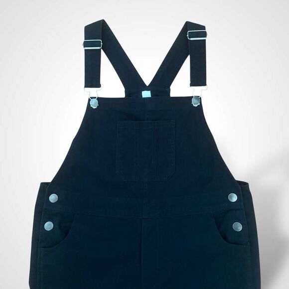 BP. Black Overall Shorts Bib Denim Girls Size 16 Romper Jumpsuit - Picture 2 of 11